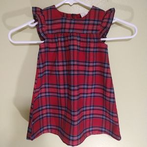 H&M 9-12 Month Girls Plaid Christmas Dress